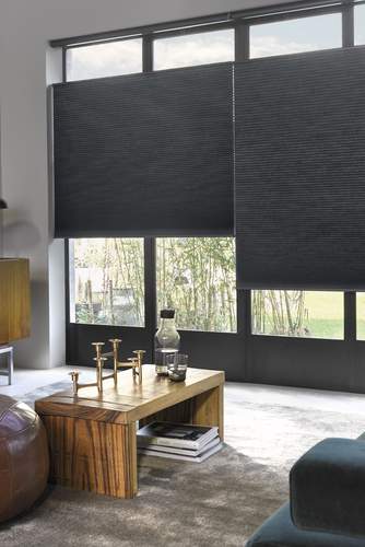 Isolerende raambekleding: dubbel plisségordijn met aluminium coating