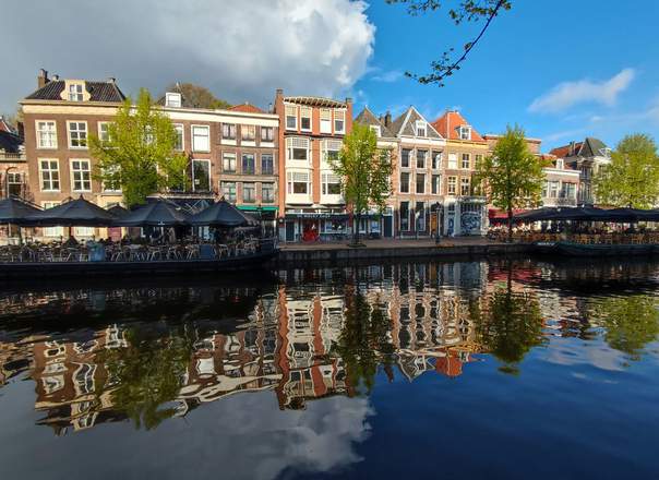 Raamdecoratie in Leiden